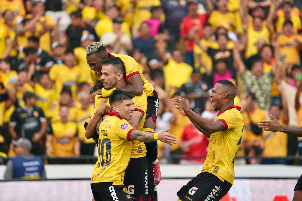 Jugadores del Barcelona SC celebrando