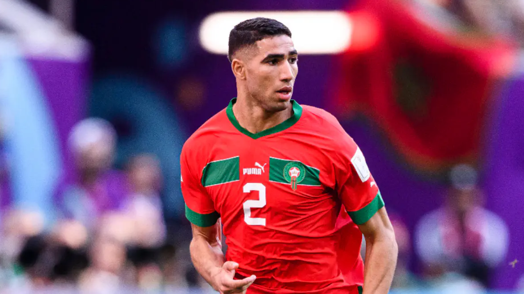 Hakimi, la estrella del local Marruecos desde el lateral derecho.